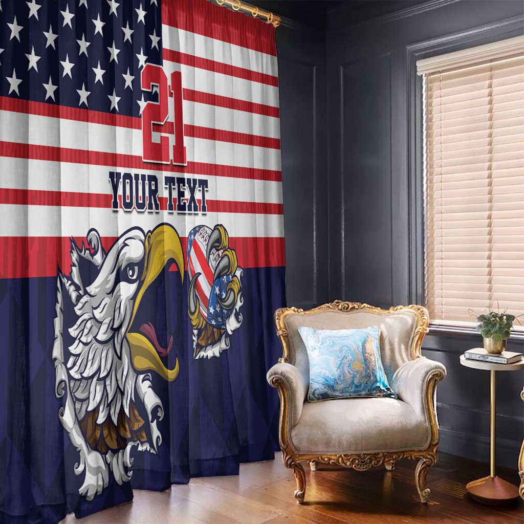 United States Football Custom Window Curtain Team USA One For All