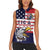 United States Football Custom Women Sleeveless Polo Shirt Team USA One For All