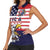 United States Football Custom Women Sleeveless Polo Shirt Team USA One For All