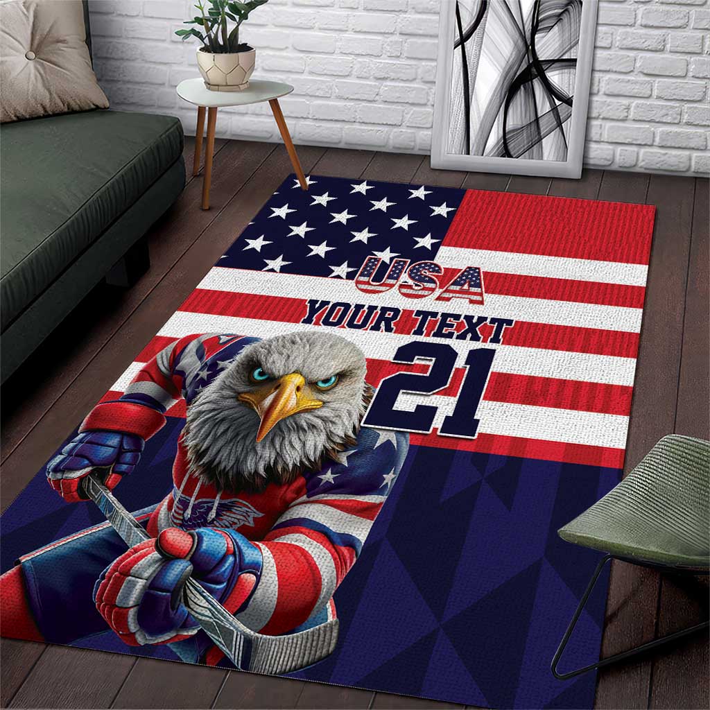 United States Ice Hockey Custom Area Rug Team USA One For All
