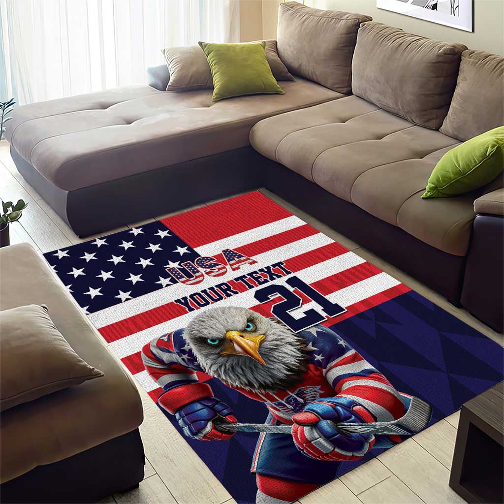 United States Ice Hockey Custom Area Rug Team USA One For All