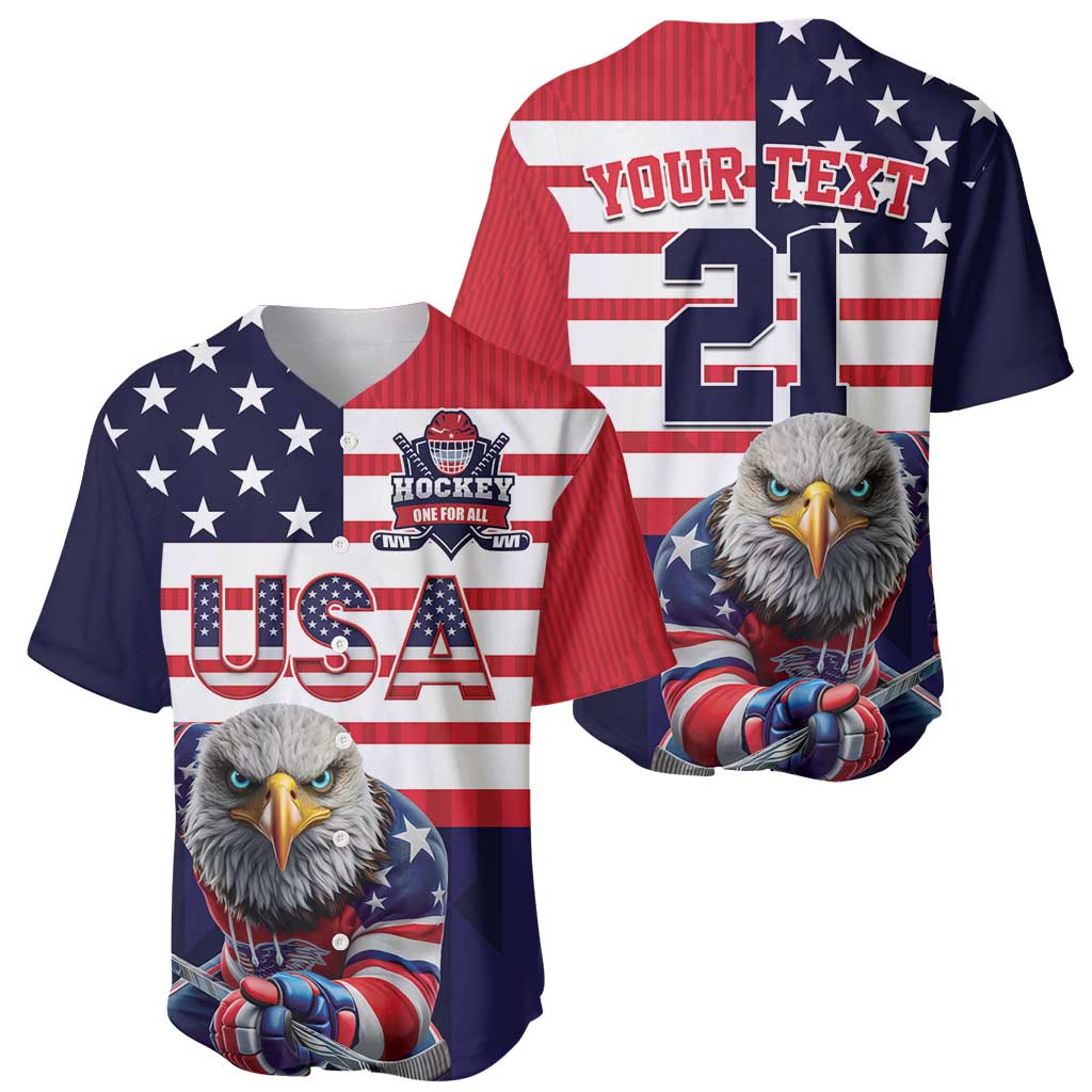 United States Ice Hockey Custom Baseball Jersey Team USA One For All