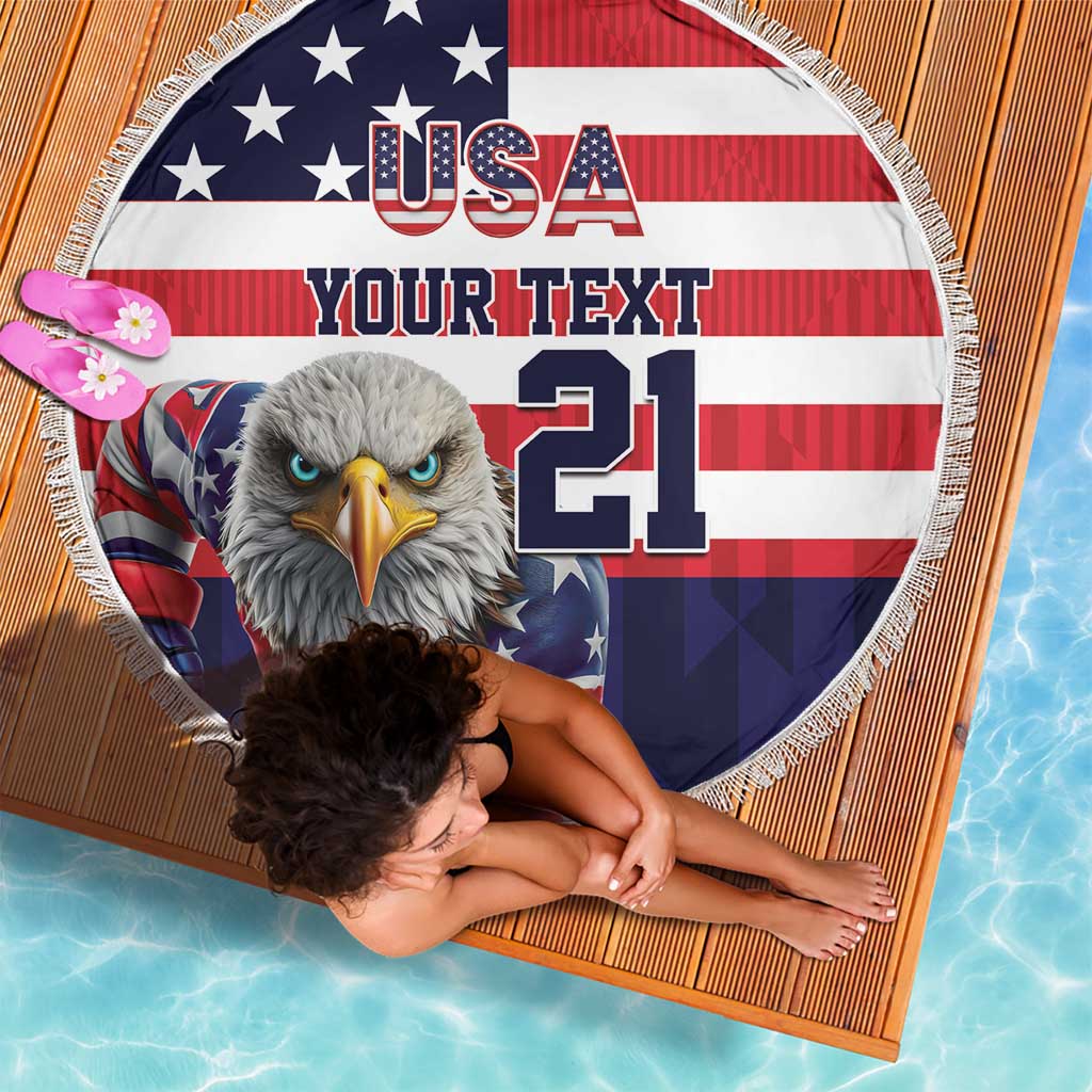 United States Ice Hockey Custom Beach Blanket Team USA One For All