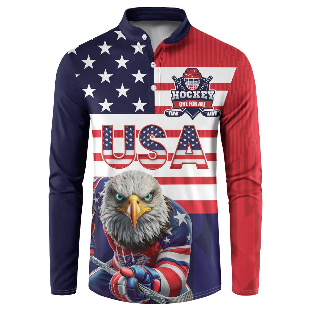 United States Ice Hockey Custom Button Sweatshirt Team USA One For All