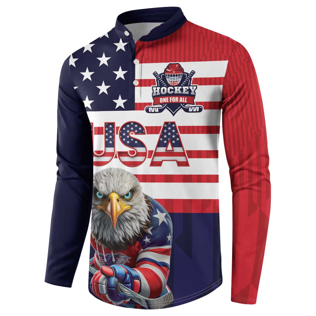 United States Ice Hockey Custom Button Sweatshirt Team USA One For All