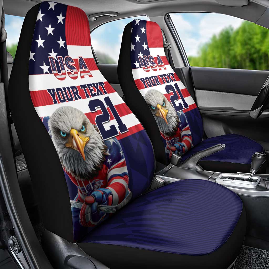 United States Ice Hockey Custom Car Seat Cover Team USA One For All