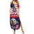 United States Ice Hockey Custom Family Matching Summer Maxi Dress and Hawaiian Shirt Team USA One For All