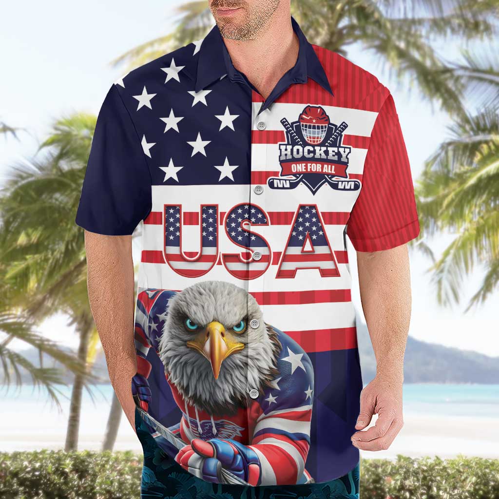 United States Ice Hockey Custom Hawaiian Shirt Team USA One For All