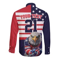 United States Ice Hockey Custom Long Sleeve Button Shirt Team USA One For All