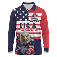United States Ice Hockey Custom Long Sleeve Polo Shirt Team USA One For All
