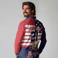 United States Ice Hockey Custom Long Sleeve Polo Shirt Team USA One For All