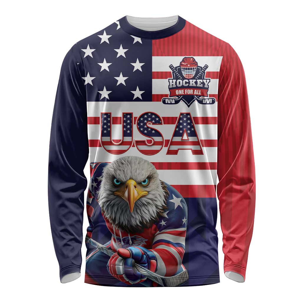 United States Ice Hockey Custom Long Sleeve Shirt Team USA One For All