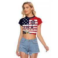 United States Ice Hockey Custom Raglan Cropped T Shirt Team USA One For All