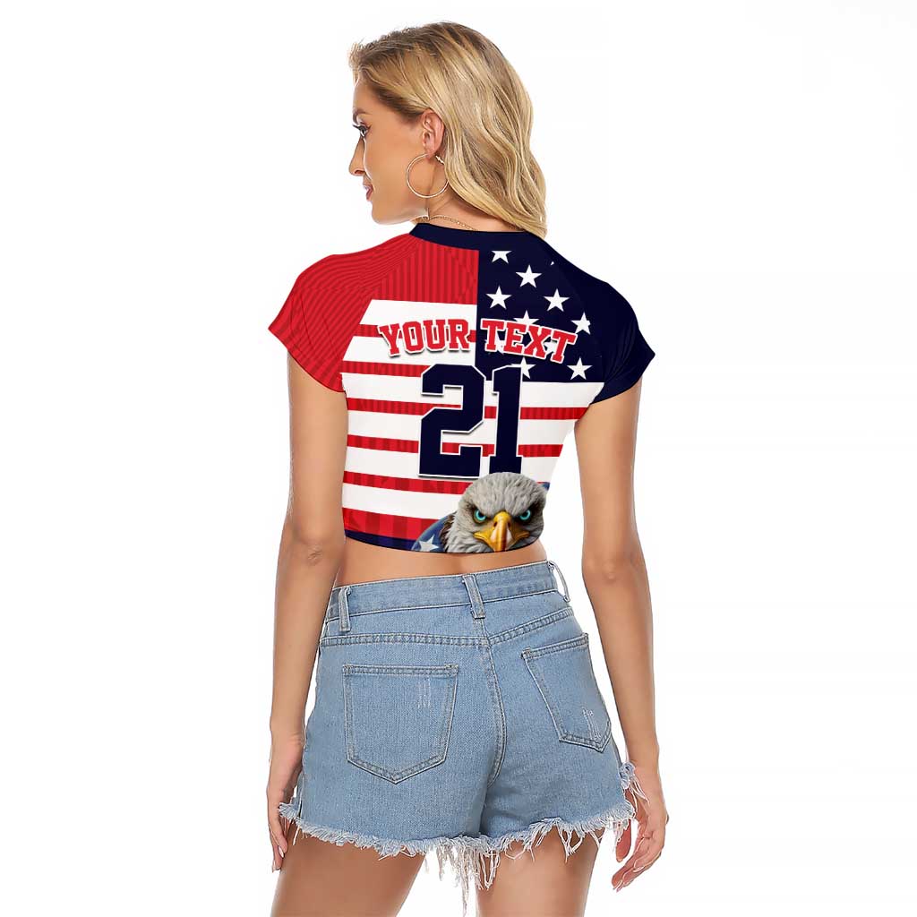 United States Ice Hockey Custom Raglan Cropped T Shirt Team USA One For All