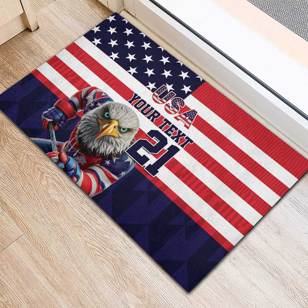 United States Ice Hockey Custom Rubber Doormat Team USA One For All