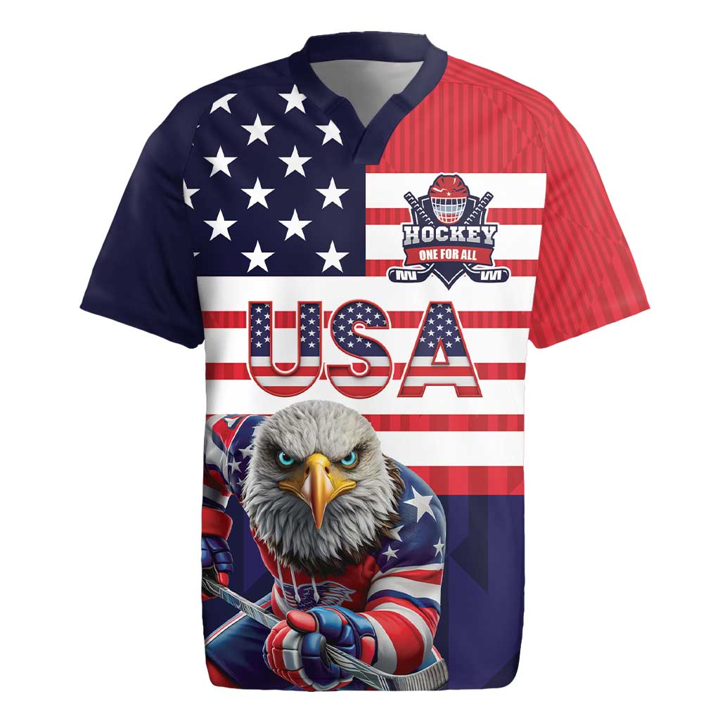United States Ice Hockey Custom Rugby Jersey Team USA One For All