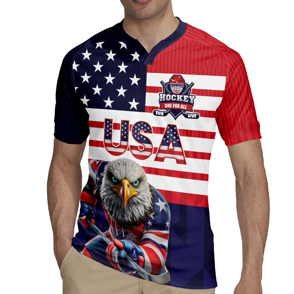 United States Ice Hockey Custom Rugby Jersey Team USA One For All