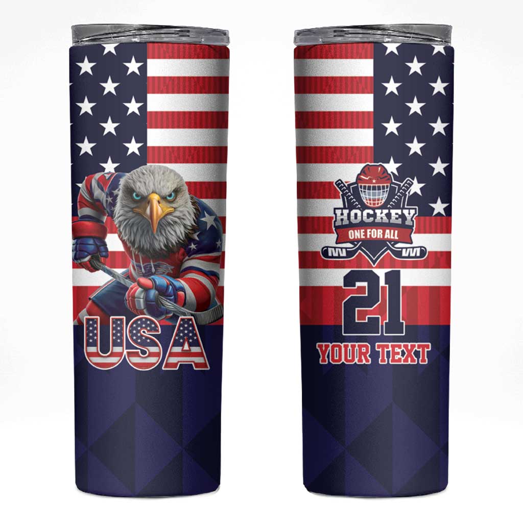 United States Ice Hockey Custom Skinny Tumbler Team USA One For All