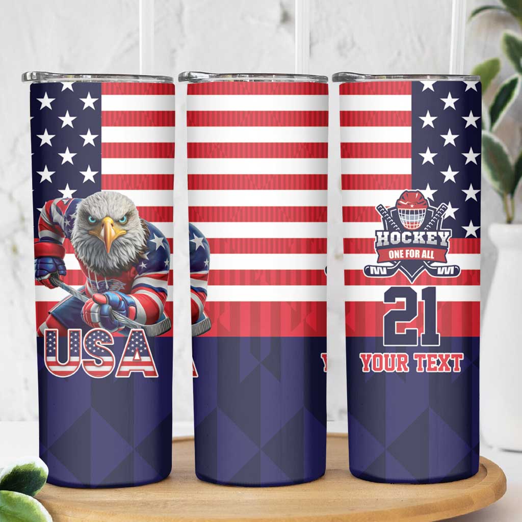 United States Ice Hockey Custom Skinny Tumbler Team USA One For All