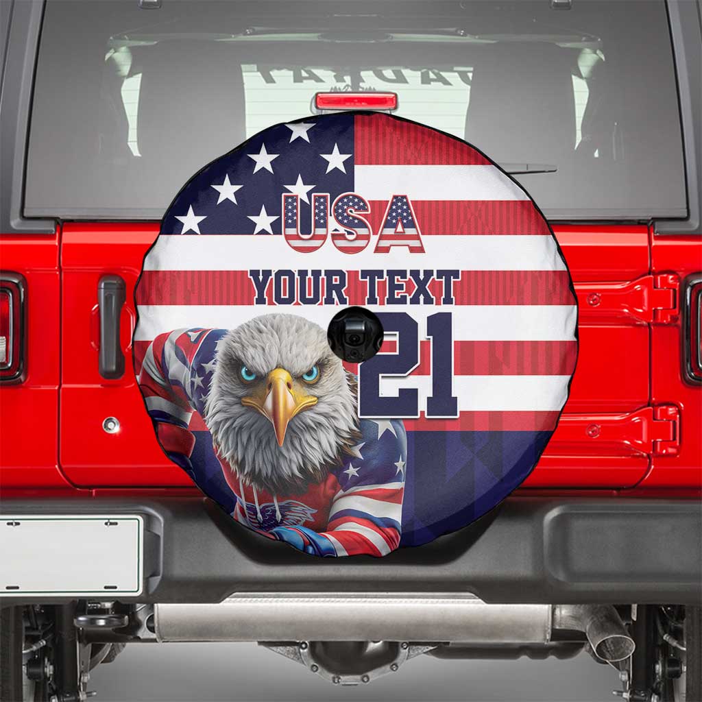 United States Ice Hockey Custom Spare Tire Cover Team USA One For All