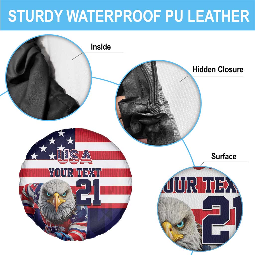 United States Ice Hockey Custom Spare Tire Cover Team USA One For All