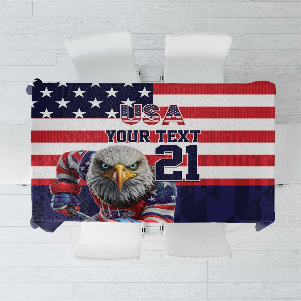 United States Ice Hockey Custom Tablecloth Team USA One For All