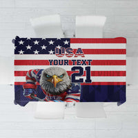 United States Ice Hockey Custom Tablecloth Team USA One For All