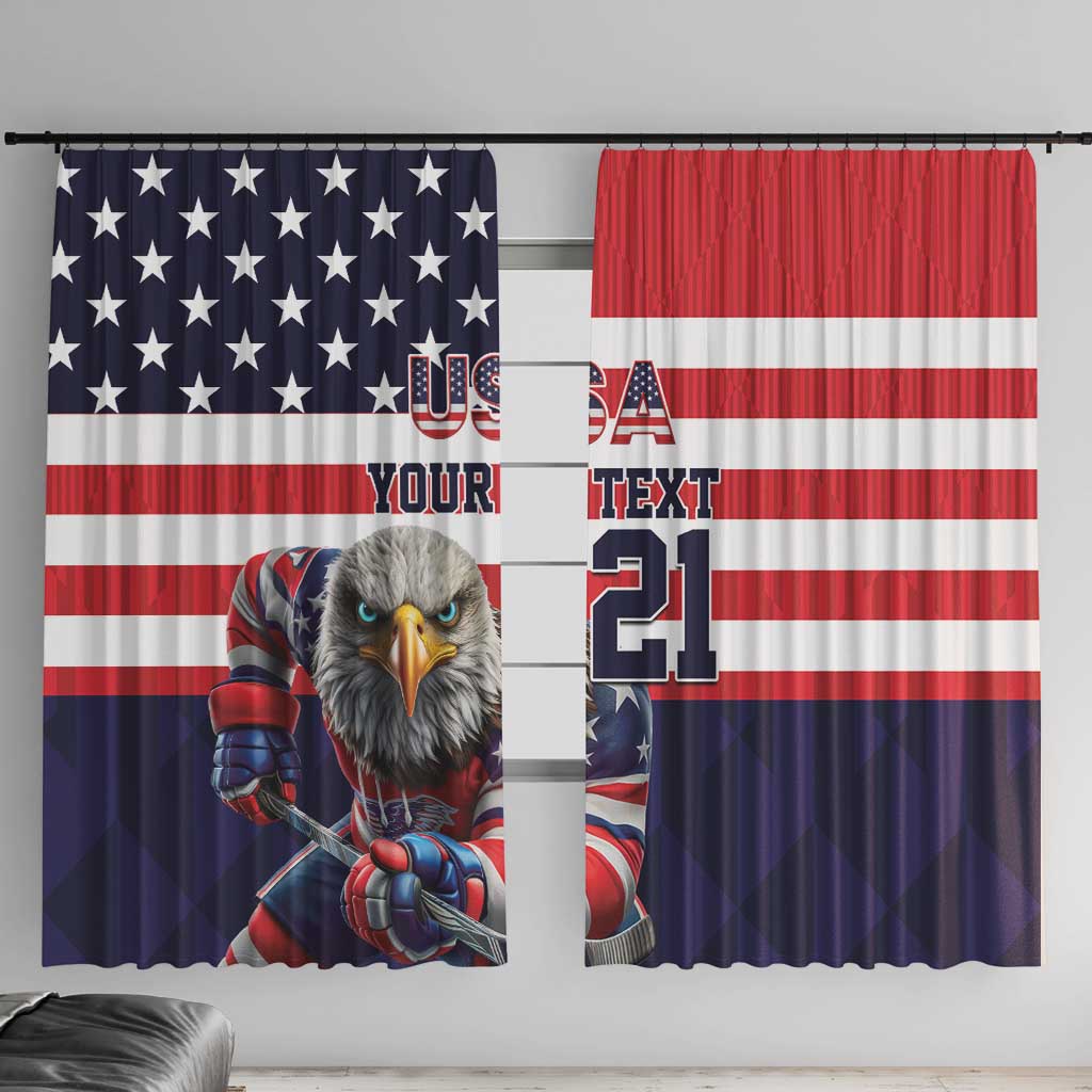 United States Ice Hockey Custom Window Curtain Team USA One For All