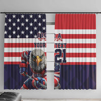 United States Ice Hockey Custom Window Curtain Team USA One For All