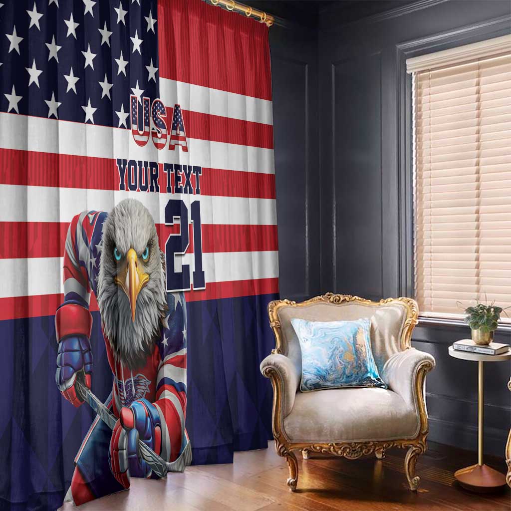 United States Ice Hockey Custom Window Curtain Team USA One For All