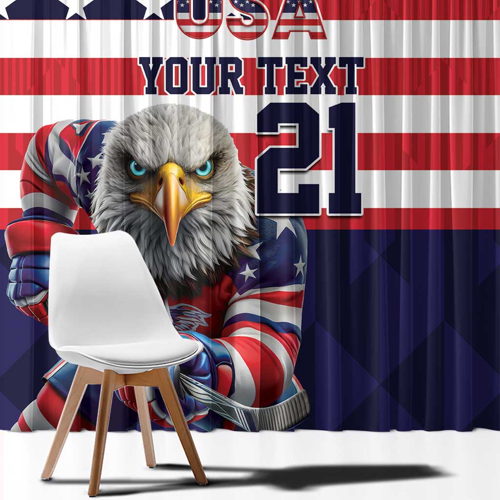 United States Ice Hockey Custom Window Curtain Team USA One For All