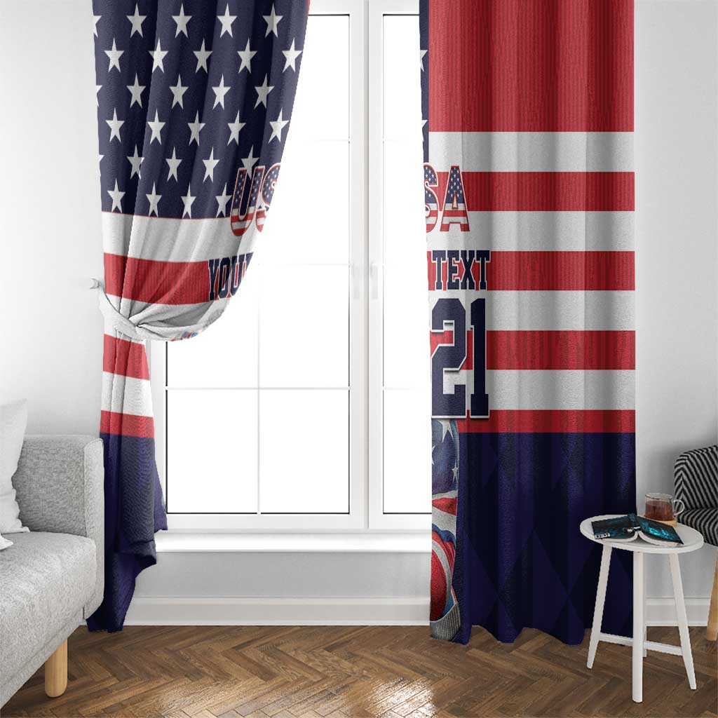 United States Ice Hockey Custom Window Curtain Team USA One For All