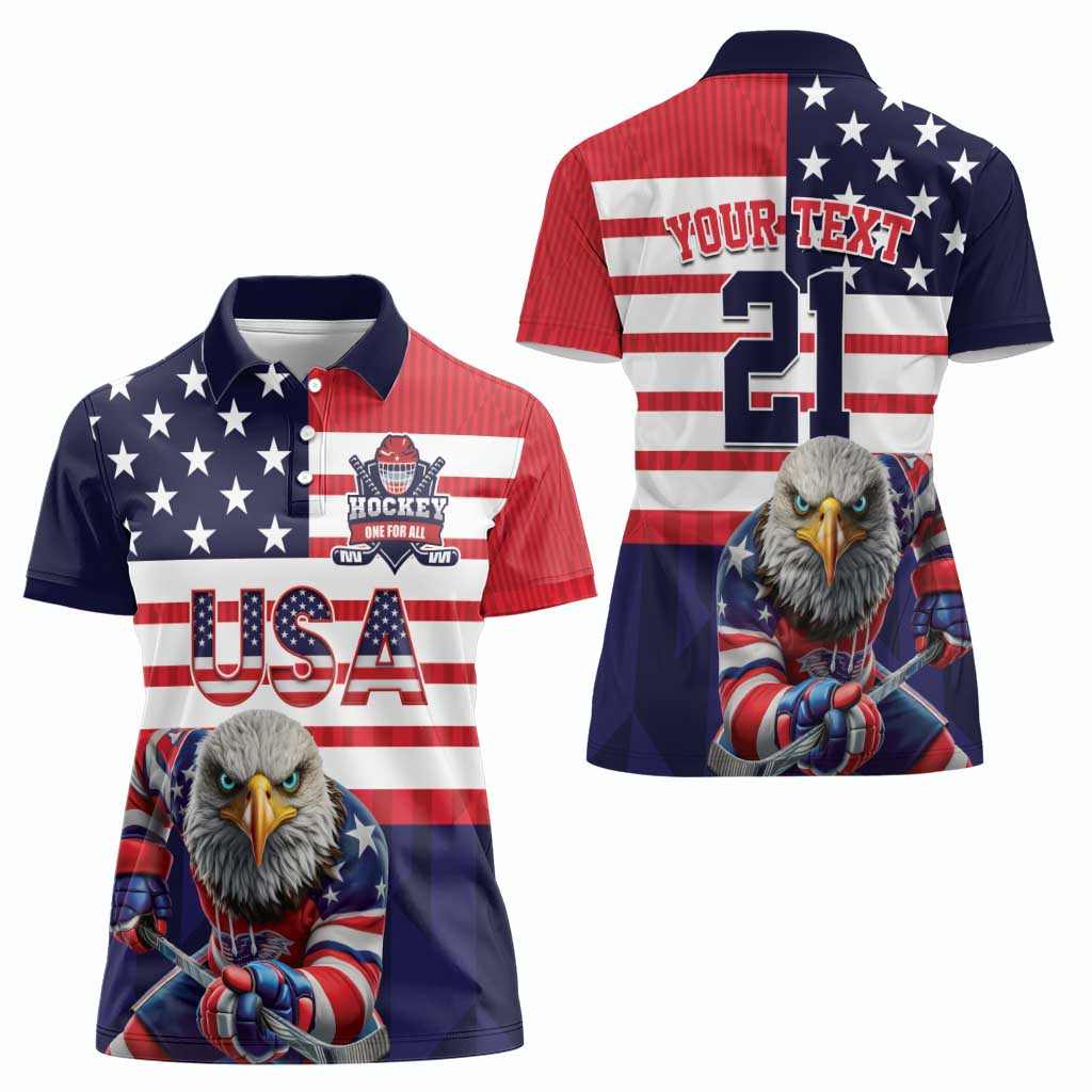 United States Ice Hockey Custom Women Polo Shirt Team USA One For All