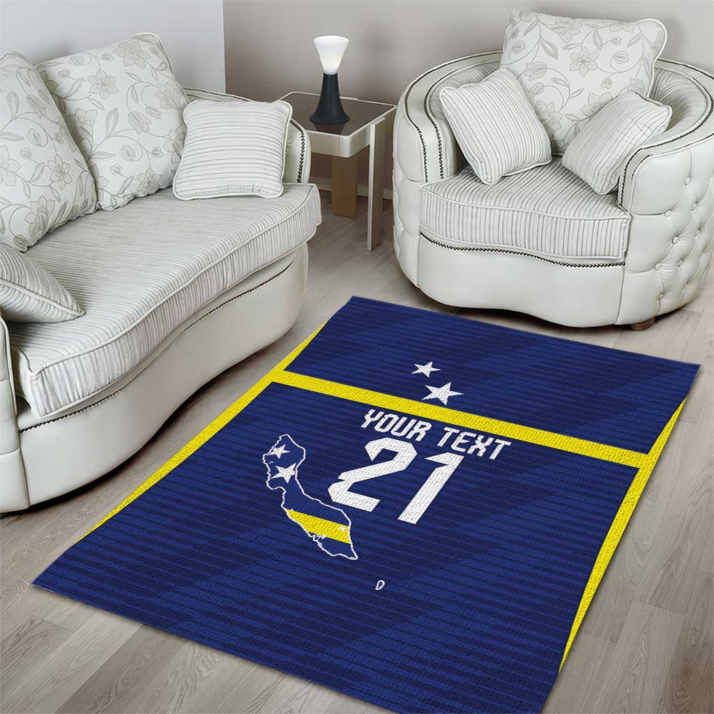 Personalized Curacao Sailboat Area Rug Tropical Beach Sunset