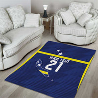 Personalized Curacao Sailboat Area Rug Tropical Beach Sunset