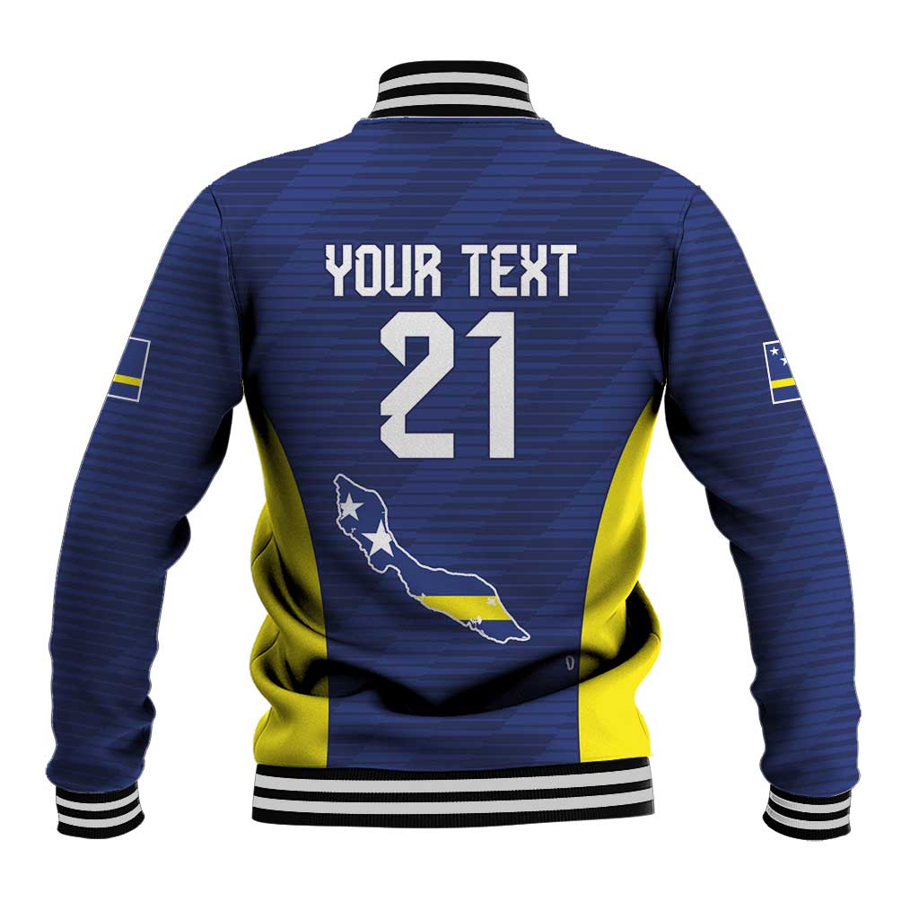 Personalized Curacao Sailboat Baseball Jacket Tropical Beach Sunset