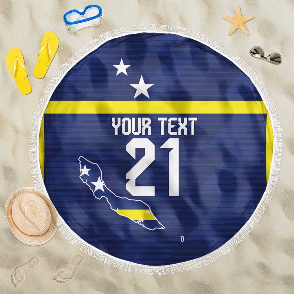 Personalized Curacao Sailboat Beach Blanket Tropical Beach Sunset