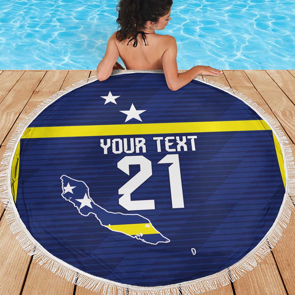 Personalized Curacao Sailboat Beach Blanket Tropical Beach Sunset