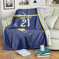 Personalized Curacao Sailboat Blanket Tropical Beach Sunset