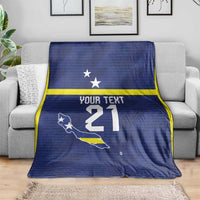 Personalized Curacao Sailboat Blanket Tropical Beach Sunset