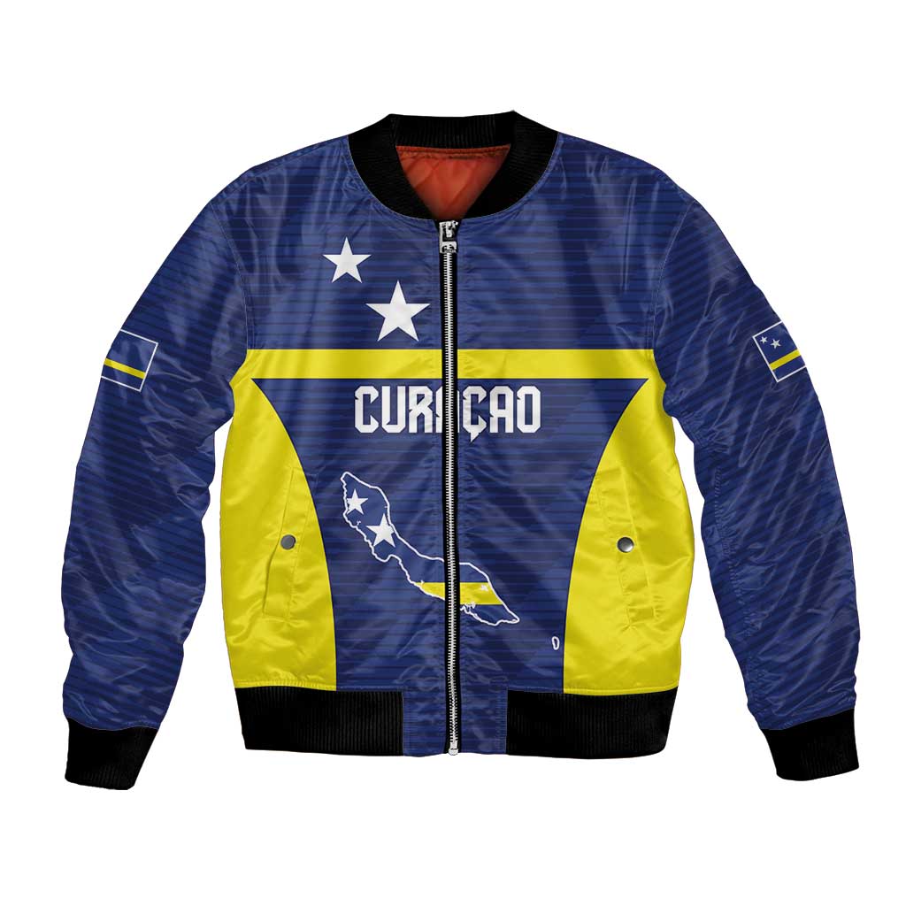 Personalized Curacao Sailboat Bomber Jacket Tropical Beach Sunset