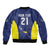 Personalized Curacao Sailboat Bomber Jacket Tropical Beach Sunset