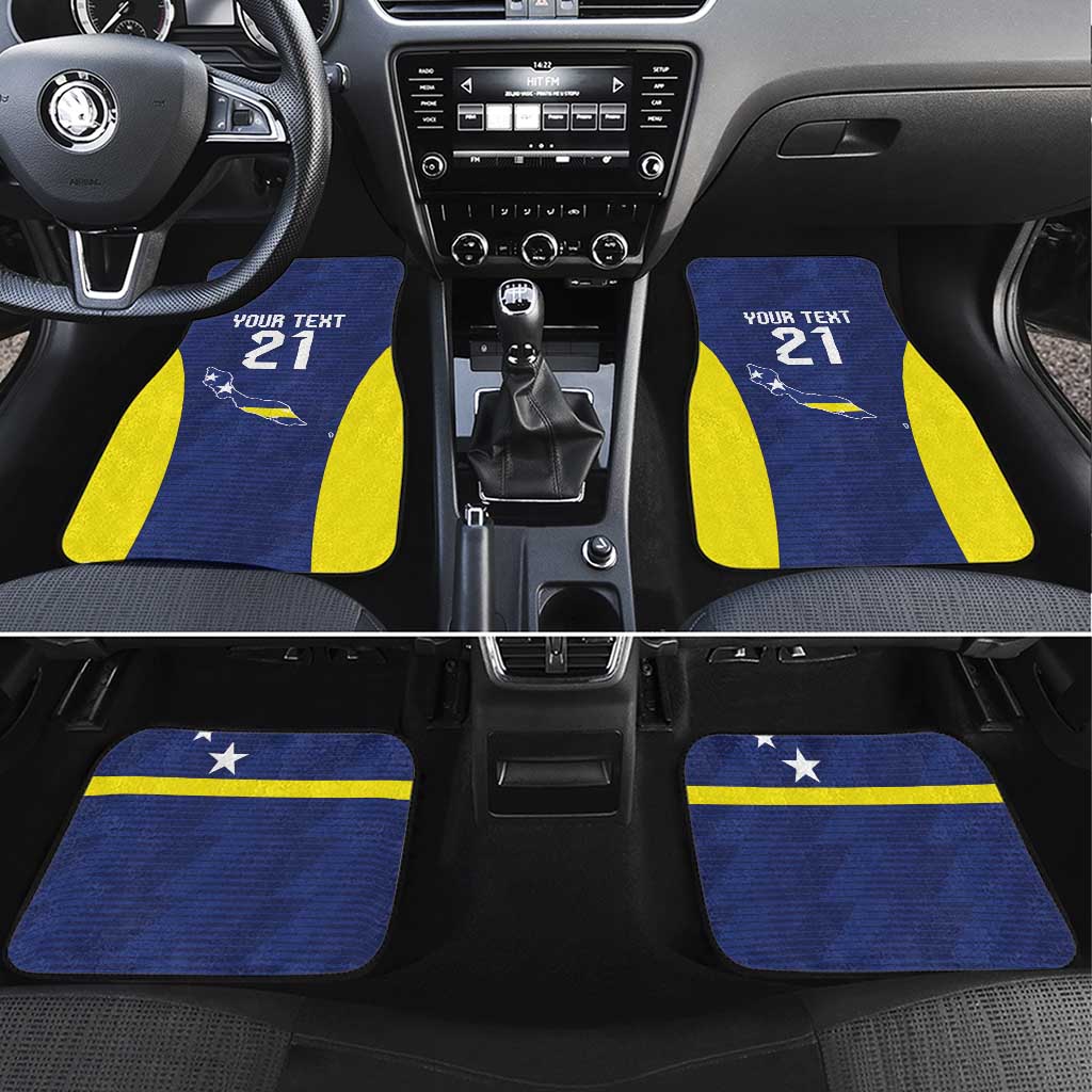 Personalized Curacao Sailboat Car Mats Tropical Beach Sunset