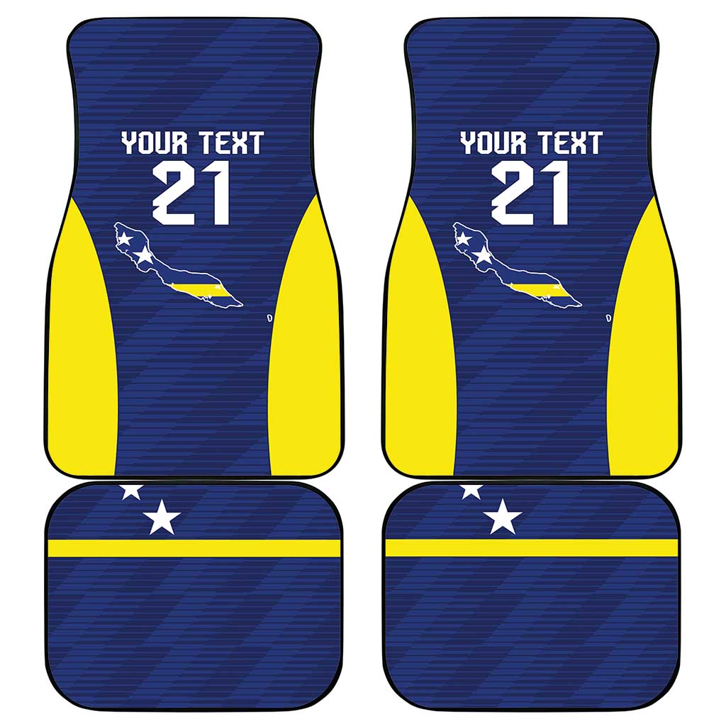 Personalized Curacao Sailboat Car Mats Tropical Beach Sunset