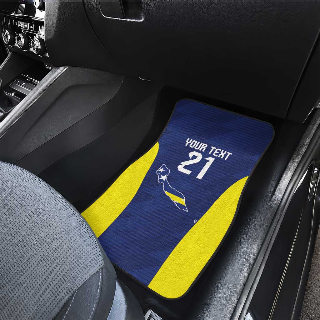 Personalized Curacao Sailboat Car Mats Tropical Beach Sunset