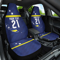 Personalized Curacao Sailboat Car Seat Cover Tropical Beach Sunset