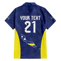 Personalized Curacao Sailboat Family Matching Off Shoulder Maxi Dress and Hawaiian Shirt Tropical Beach Sunset