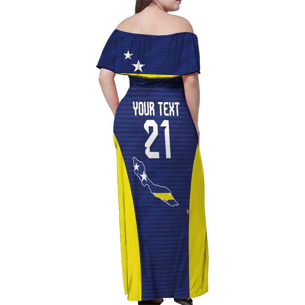 Personalized Curacao Sailboat Family Matching Off Shoulder Maxi Dress and Hawaiian Shirt Tropical Beach Sunset