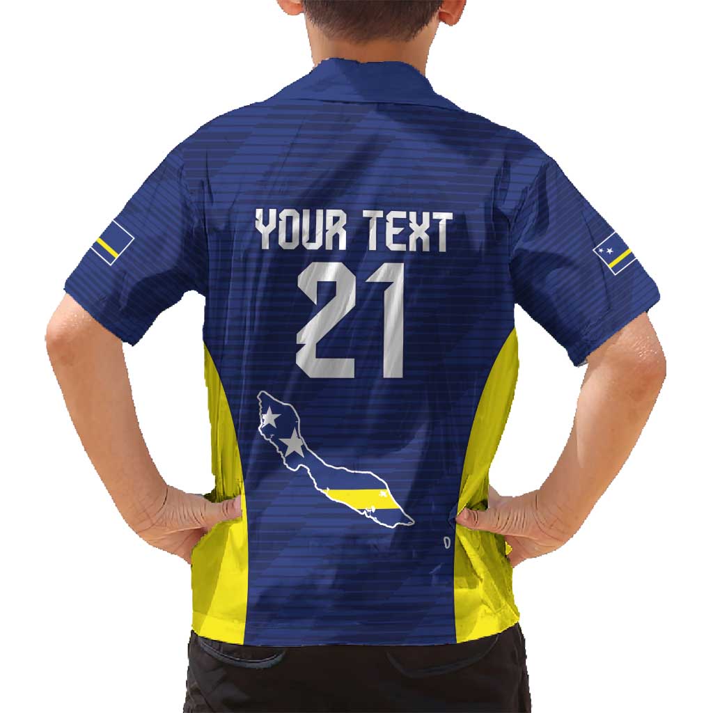 Personalized Curacao Sailboat Family Matching Summer Maxi Dress and Hawaiian Shirt Tropical Beach Sunset