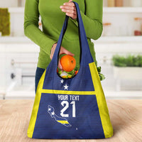 Personalized Curacao Sailboat Grocery Bag Tropical Beach Sunset